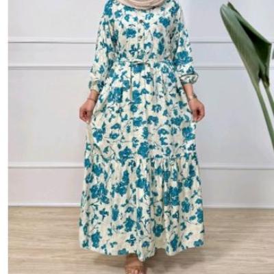 پیراهن زنانه نخی مدل پیراهن رخسار 2 نخی گرم بالا مناسب 38 تا 46 کد 881