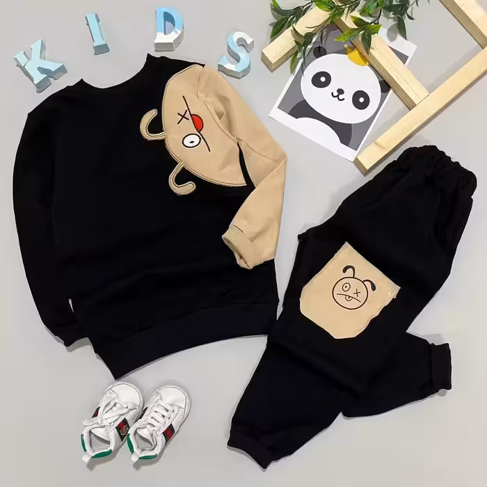 بلوز و شلوار دخترانه و پسرانه اسپرت سایز45 مناسب 3 تا5سال تضمین کیفیت پارچه تک رنگ 