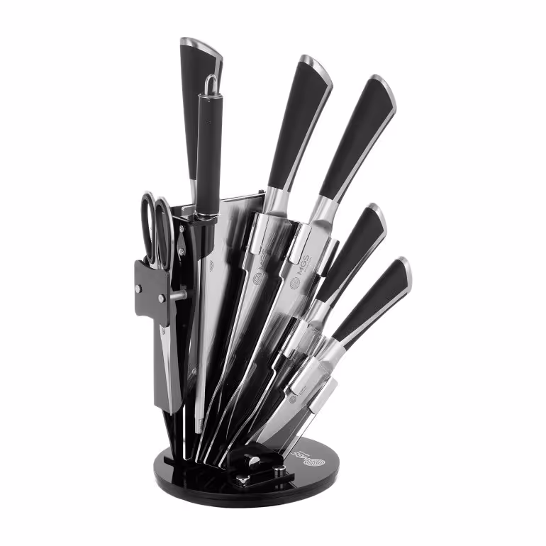 سرویس چاقو آشپزخانه 9 پارچه ام جی اس مدل KS-9025B