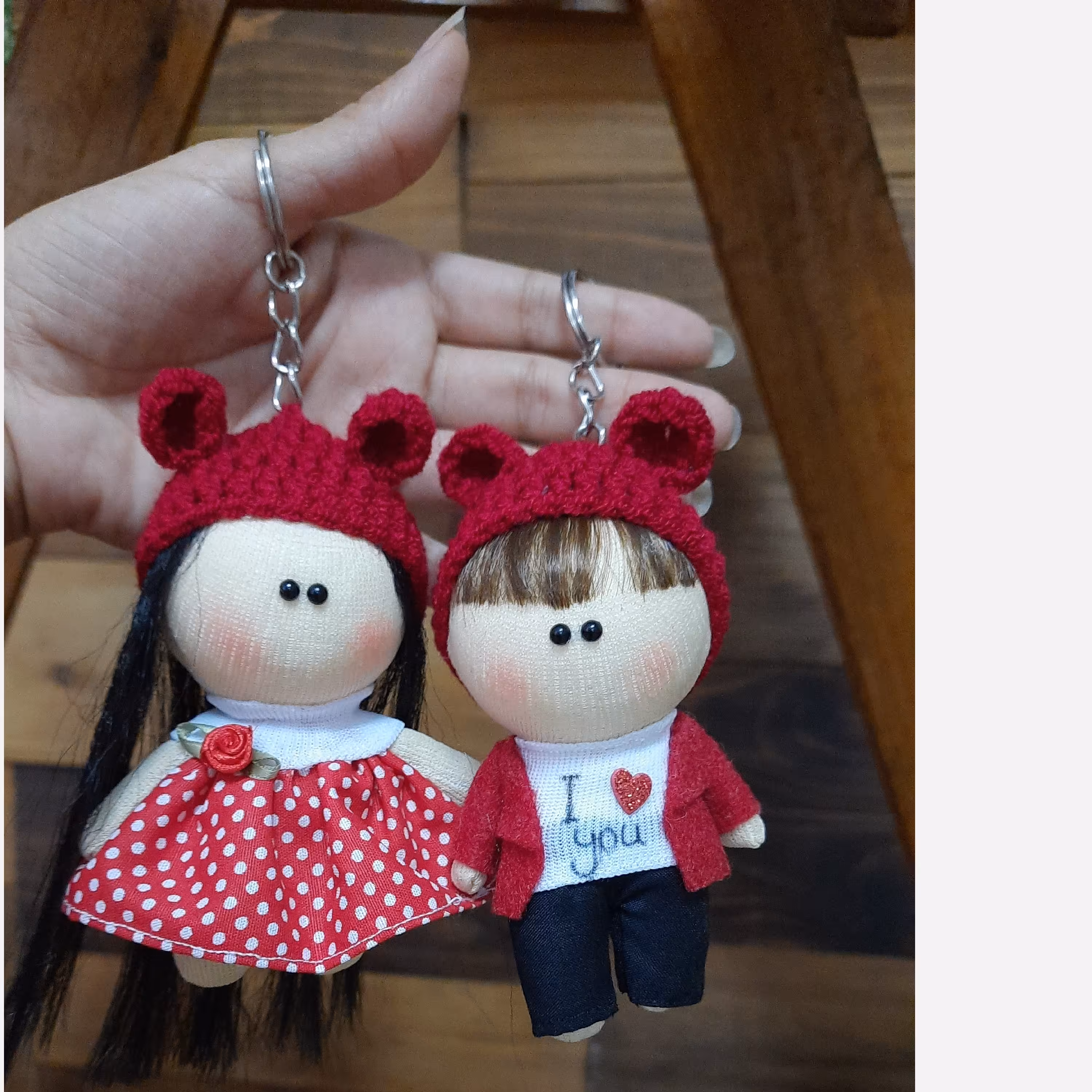 عروسک آویز دستساز  روسی دخترونه  پسرونه 12سانتی