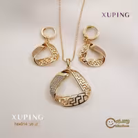 نیم ست زنانه مدل HSX014ورساچه و نگین - برند معروف ژوپینگ- رنگ ثابت و بدون حساسیت