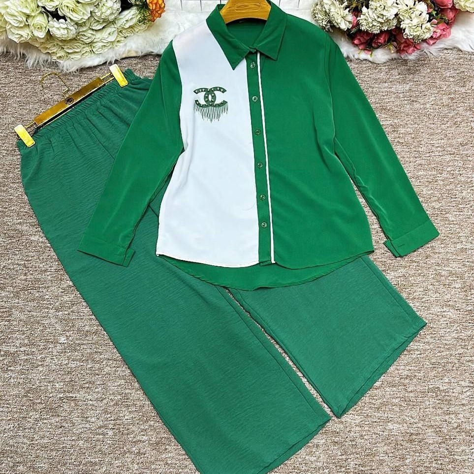 ست مانتو شومیزی وشلوار بیرونی
