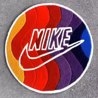 فرشینه دست بافت طرح نایک دایره ای رنگ مختلف  ابعاد 70 در 70