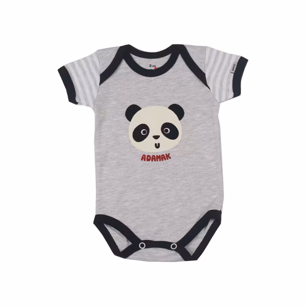 زیر دکمه آستین کوتاه نوزادی آدمک طرح پاندا