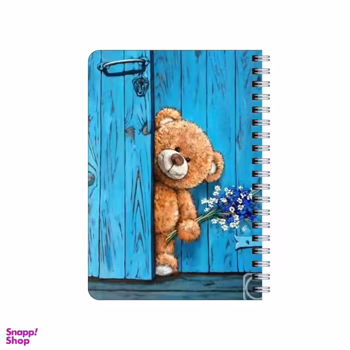 دفترچه یادداشت بامبیلیپ مدل چوبی طرح خرس و دسته گل کد 4954687