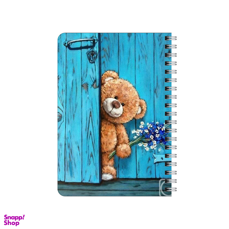 دفترچه یادداشت بامبیلیپ مدل چوبی طرح خرس و دسته گل کد 4954687