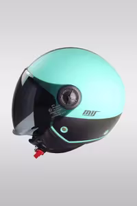 کلاه کاسکت موتورسیکلت آبی موتور Fx 101 ایمنی سیکلت مت فیروزه ای ام تی اس MTS