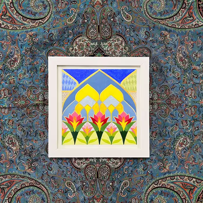 تابلوی دیواری اکریلیک طرح دلنوازان - کد 148 - ابعاد 20 در 20 - اثر دست هنرمند