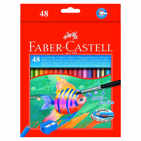 مداد رنگی 48 رنگ فابر کاستل مدل ماهی