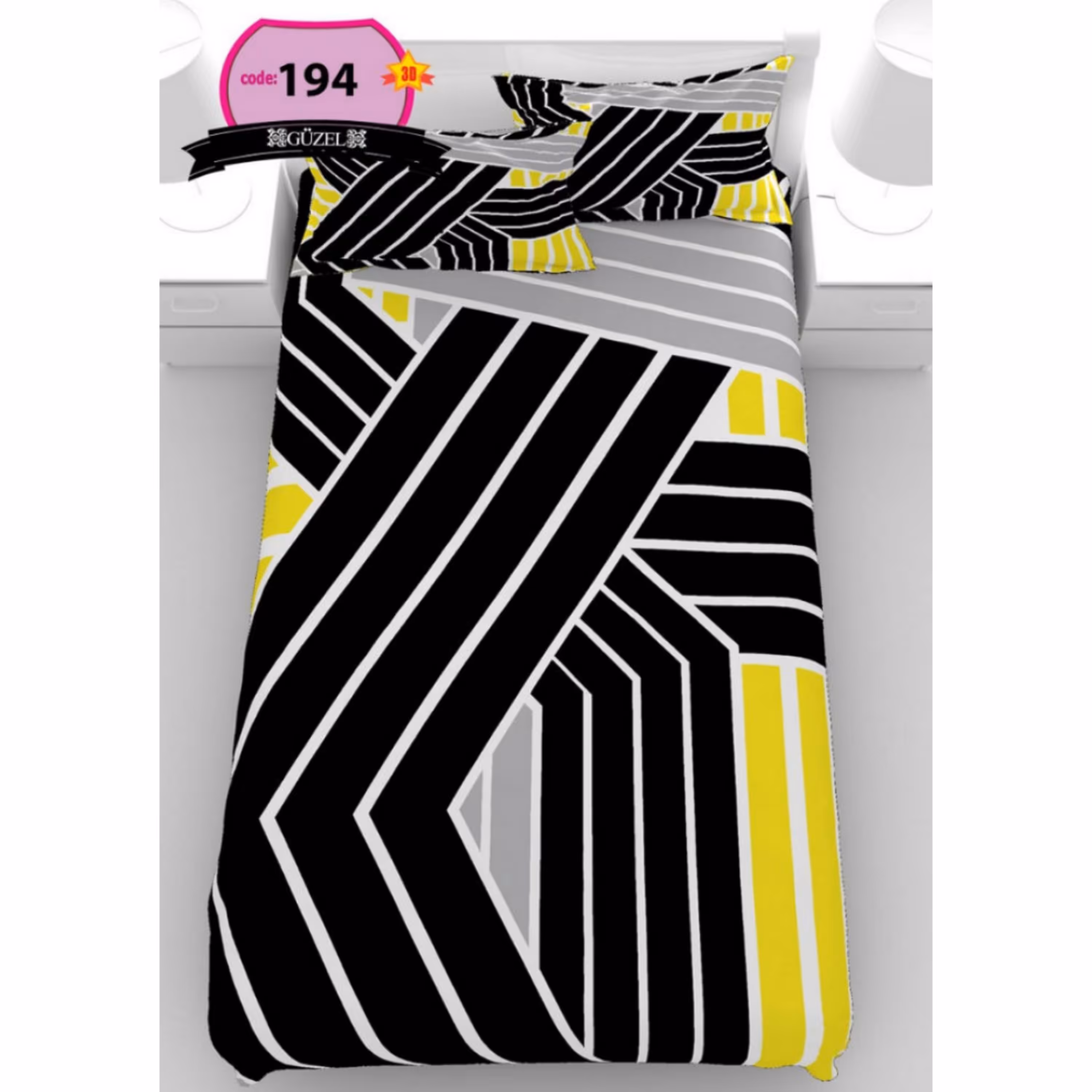 روتختی تک نفره سه بعدی برند گوزل -5 تکه -کد194