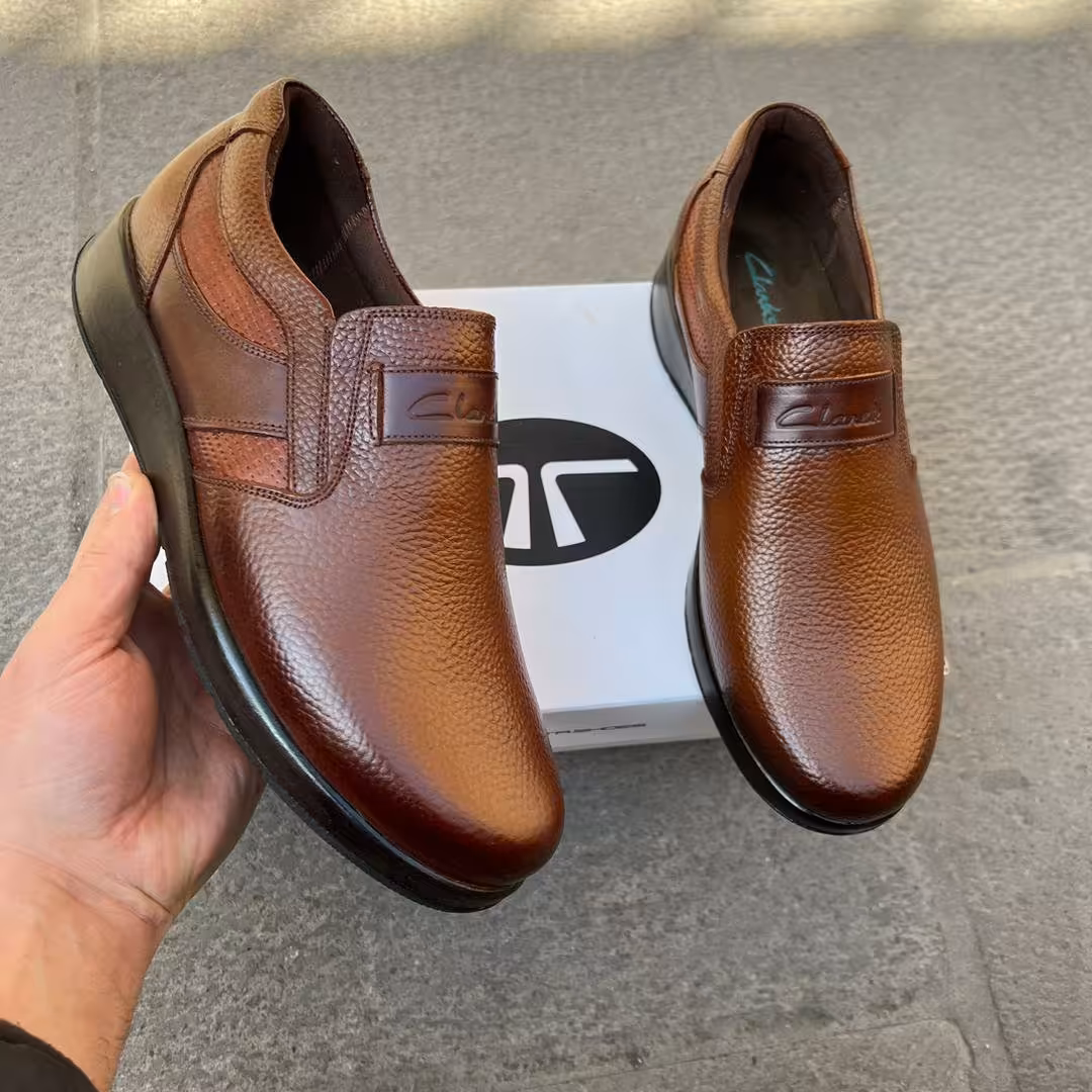 کفش چرم طبیعی گاوی دونوع چرم میلینگ و الگانت