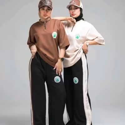 ست تیشرت و شلوار گلکسی نخ پنبه اعلا نیم زیپ سلتیک