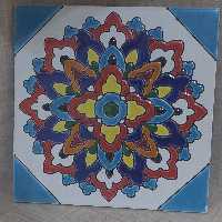 کاشی سنتی طرح گل 