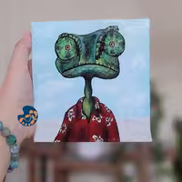 تابلو نقاشی Rango رنگ اکریلیک ، کد VAni06(ابعاد 15 در 15 ) بومچه