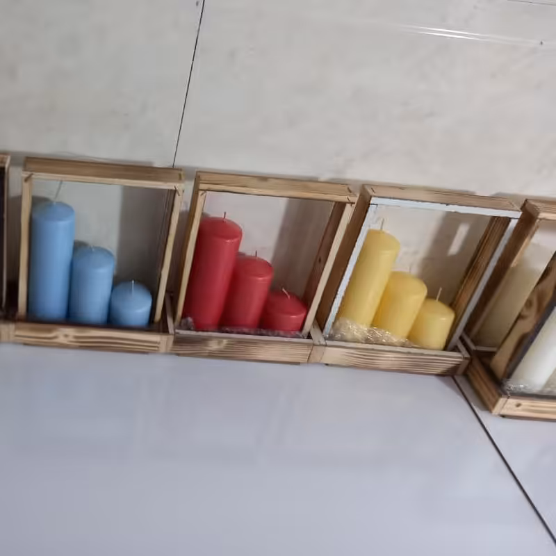 شمع استوانه ای قطر 6 قرمز