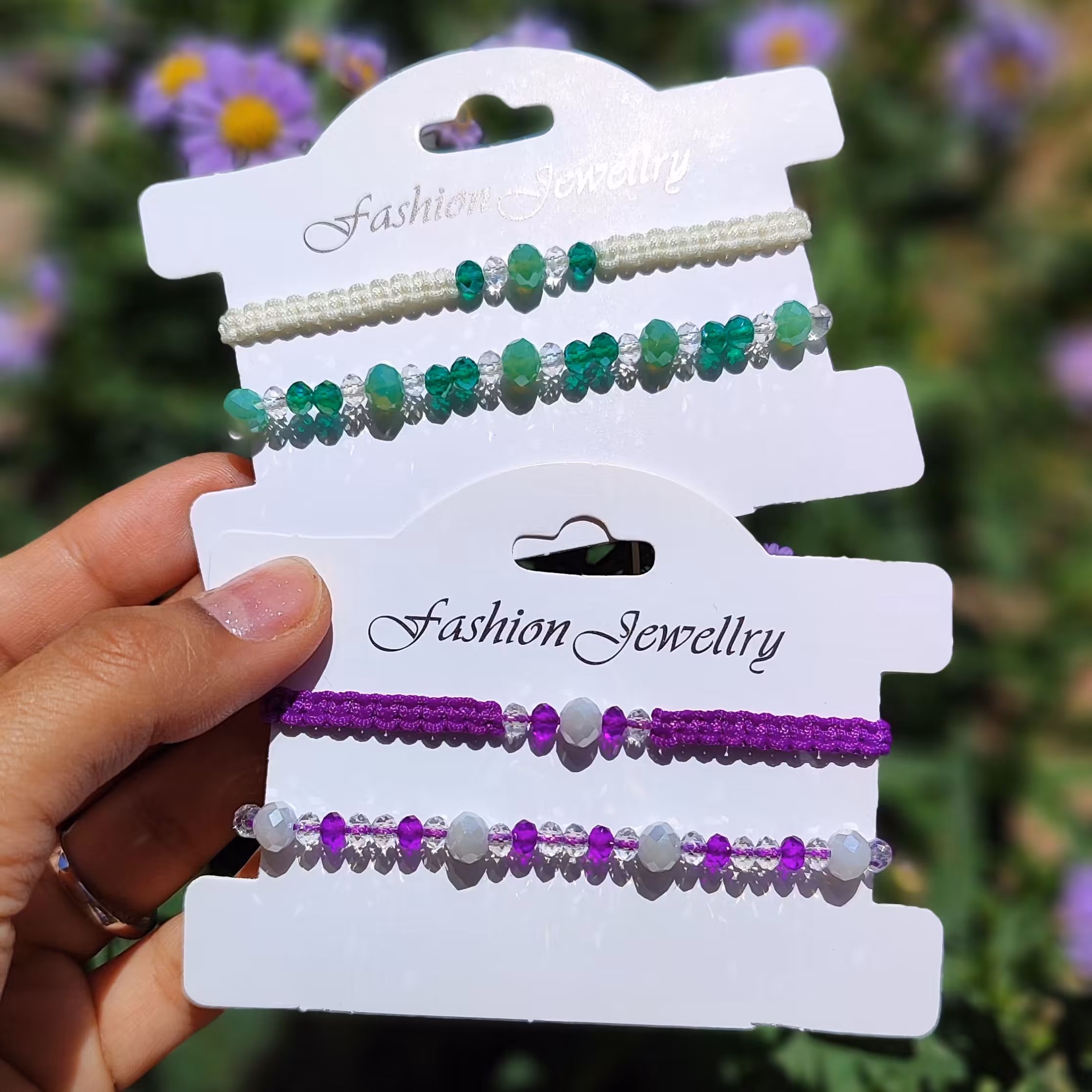 ست دستبند کریستالی