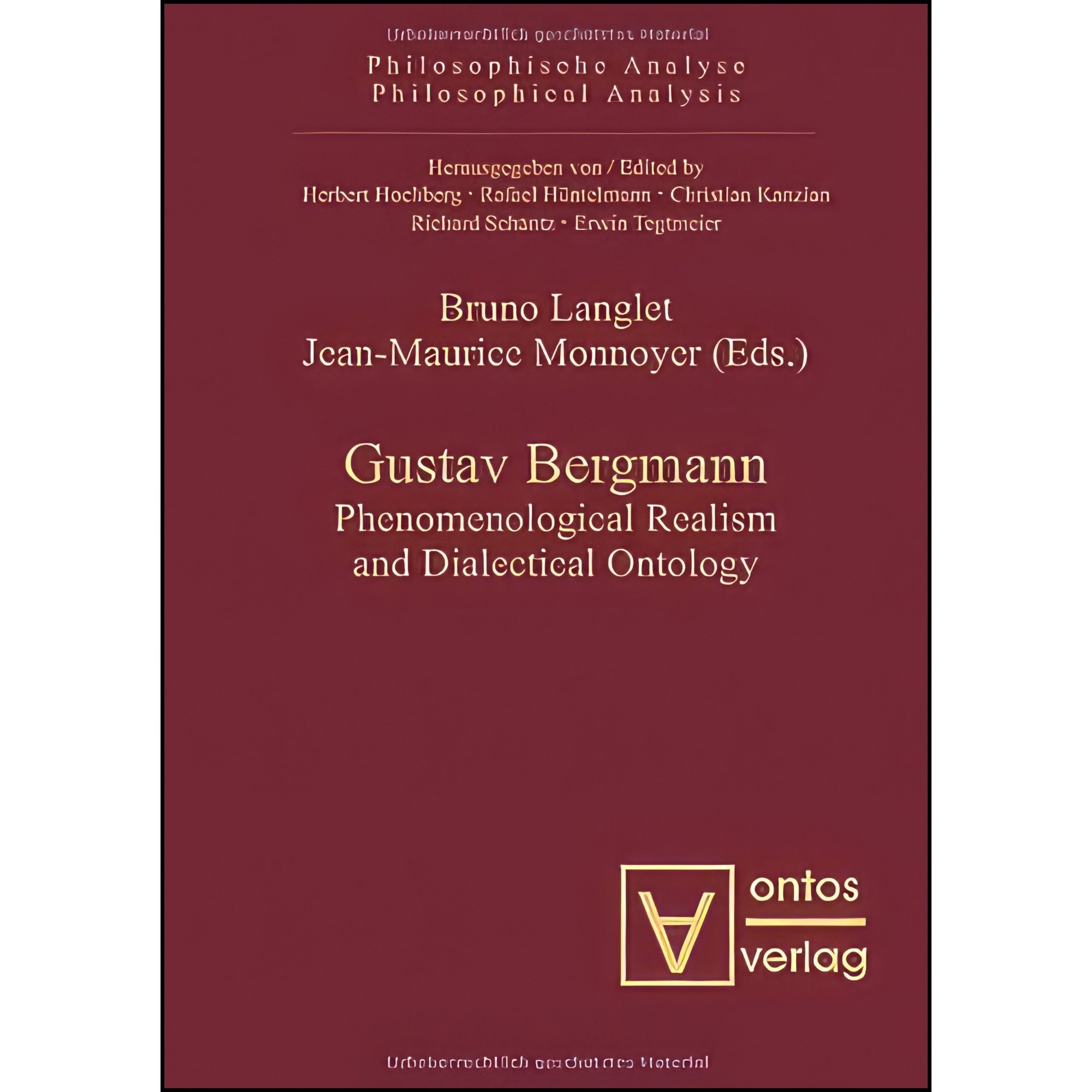 کتاب زبان اصلی Gustav Bergmann اثر Bruno Langlet and JeanMaurice Monnoyer