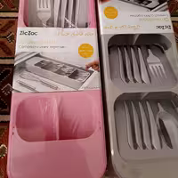 جاقاشق چنگال داخل کابینتی برند زیگ زاگ جنس پلاستیک بدون در.