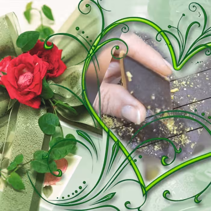 حلوا دورنگ با آرد نخودچی با مواد اولیه کره وکاکائو