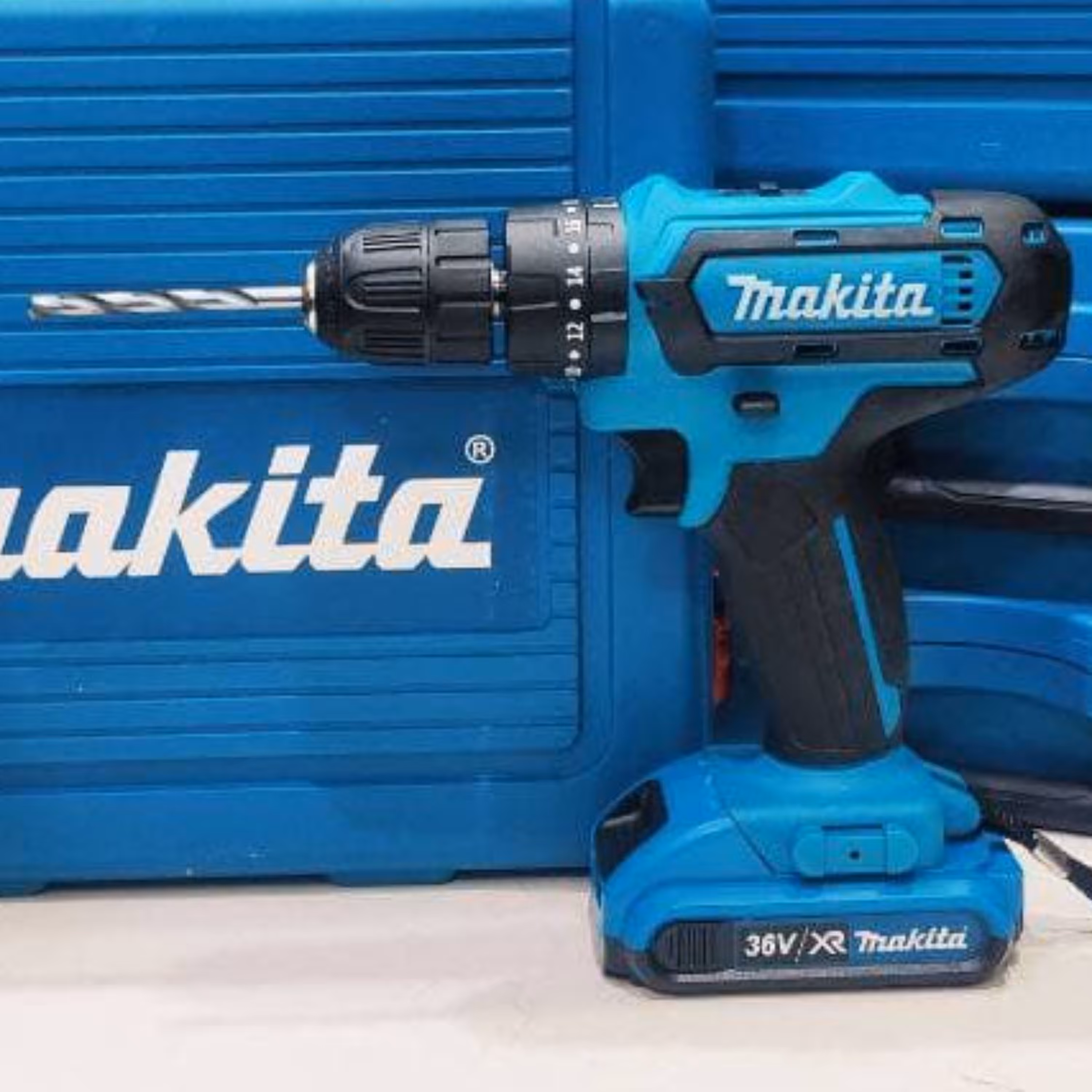 دریل شارژی چکشی 36 ولت شرکت MAKITA باطری 36 ولت