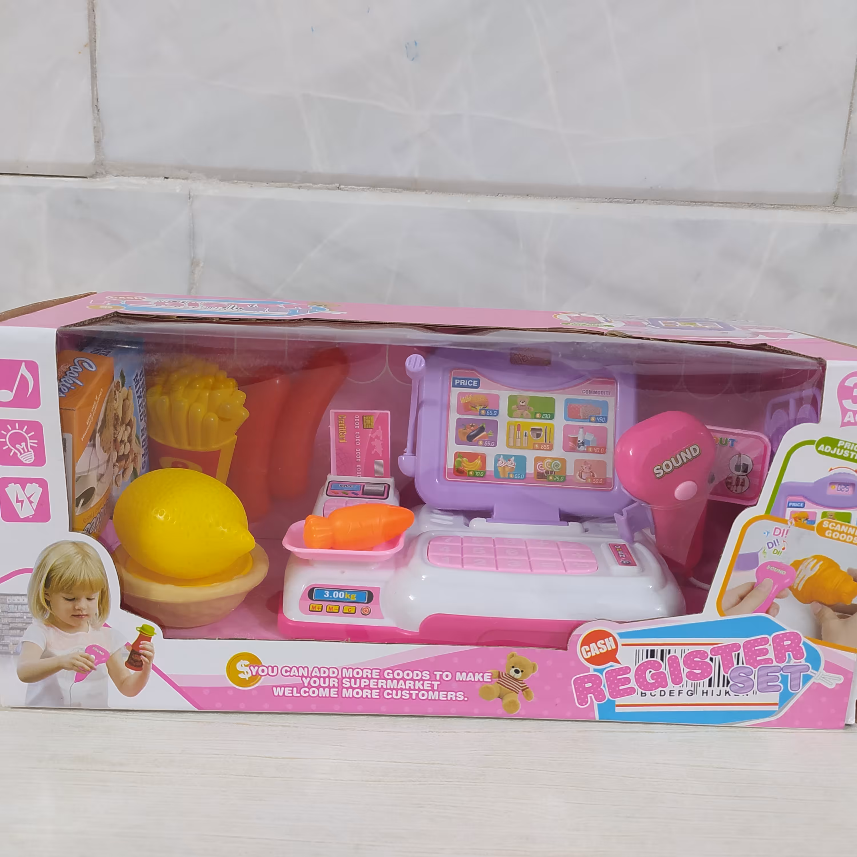 اسباب بازی صندوق فروشگاهی باطری خور چراغدار موزیکال خارجی