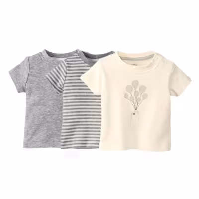 پک سه عددی تیشرت بچگانه برند آلمانی lupilu سایز 2تا6 ماه