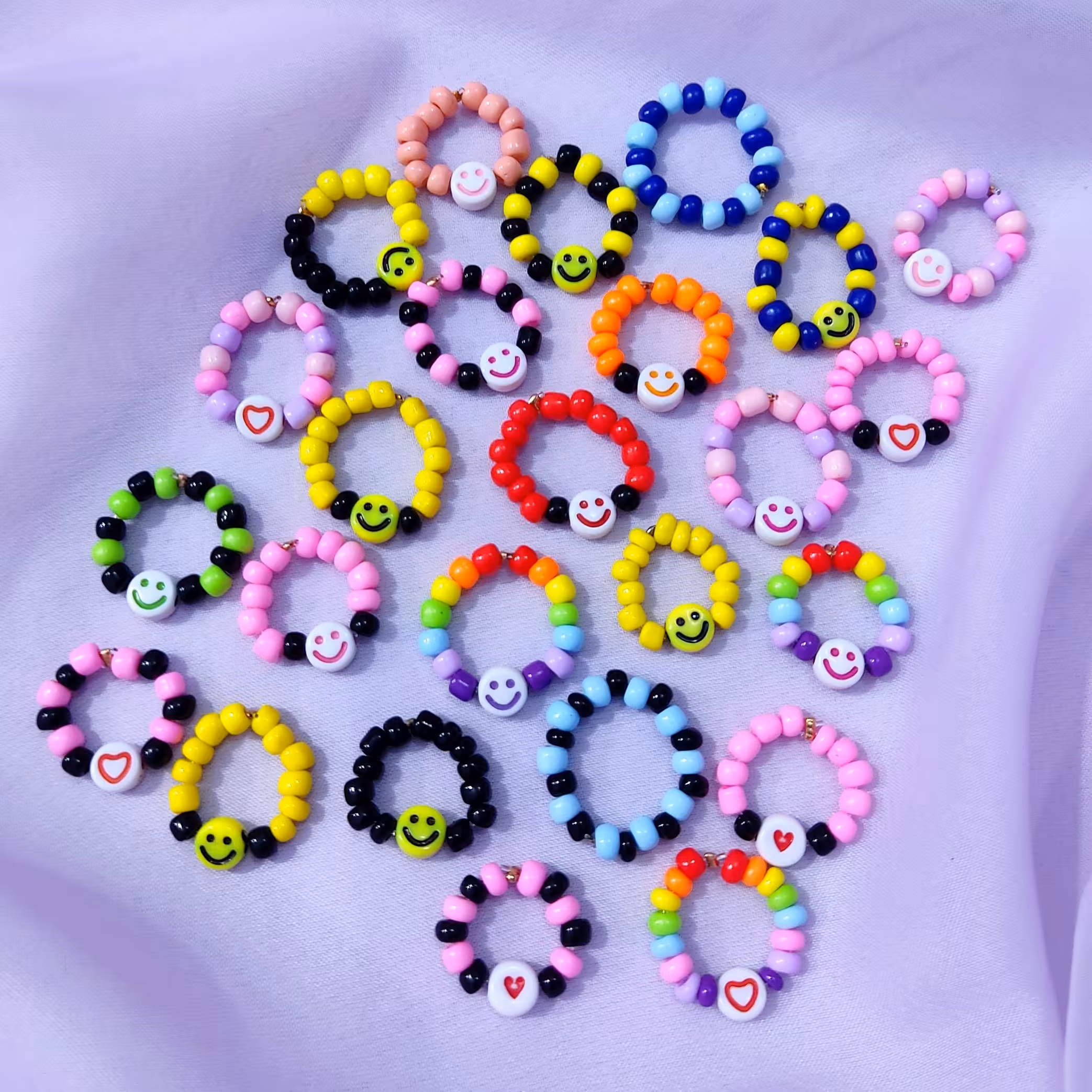 انگشتر فانتزی منجوق درشت کشی با رنگ بندی مختلف