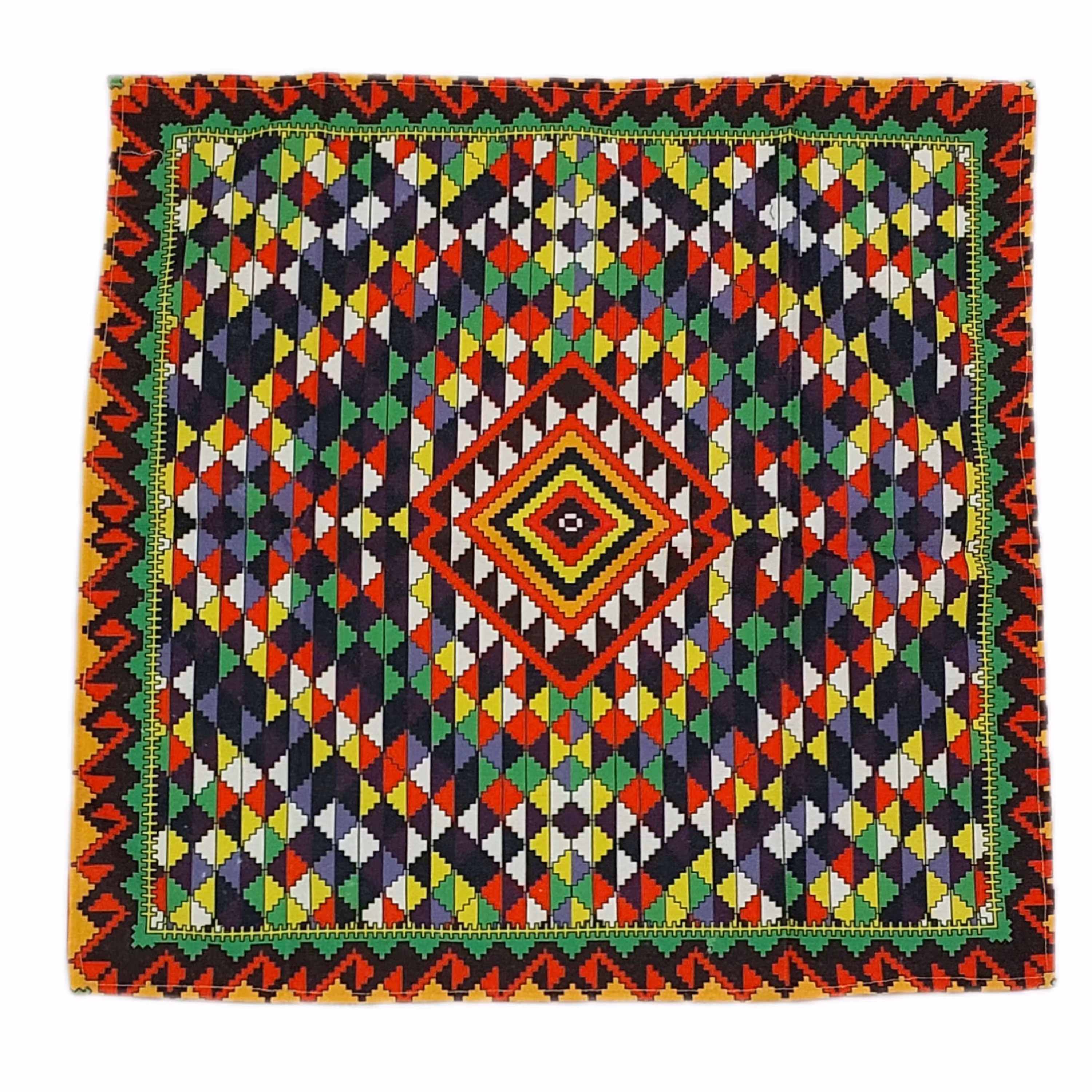 رومیزی و زیر انداز مخمل چاپی طرح گلیم 50در50 سانت