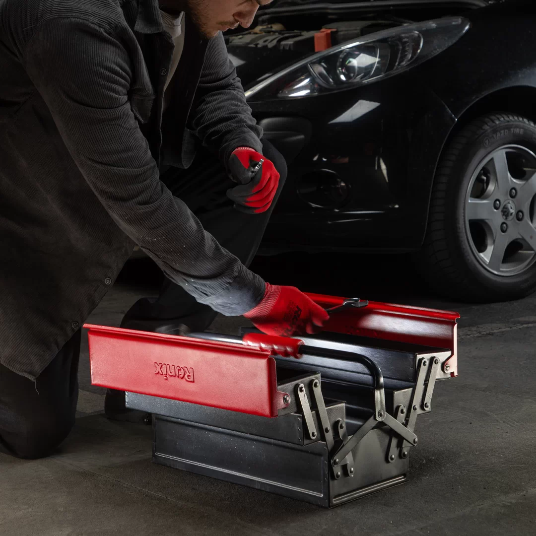 جعبه ابزار فلزی اتوماتیک 40 سانتی 3 طبقه مدل RH-9173 رونیکس