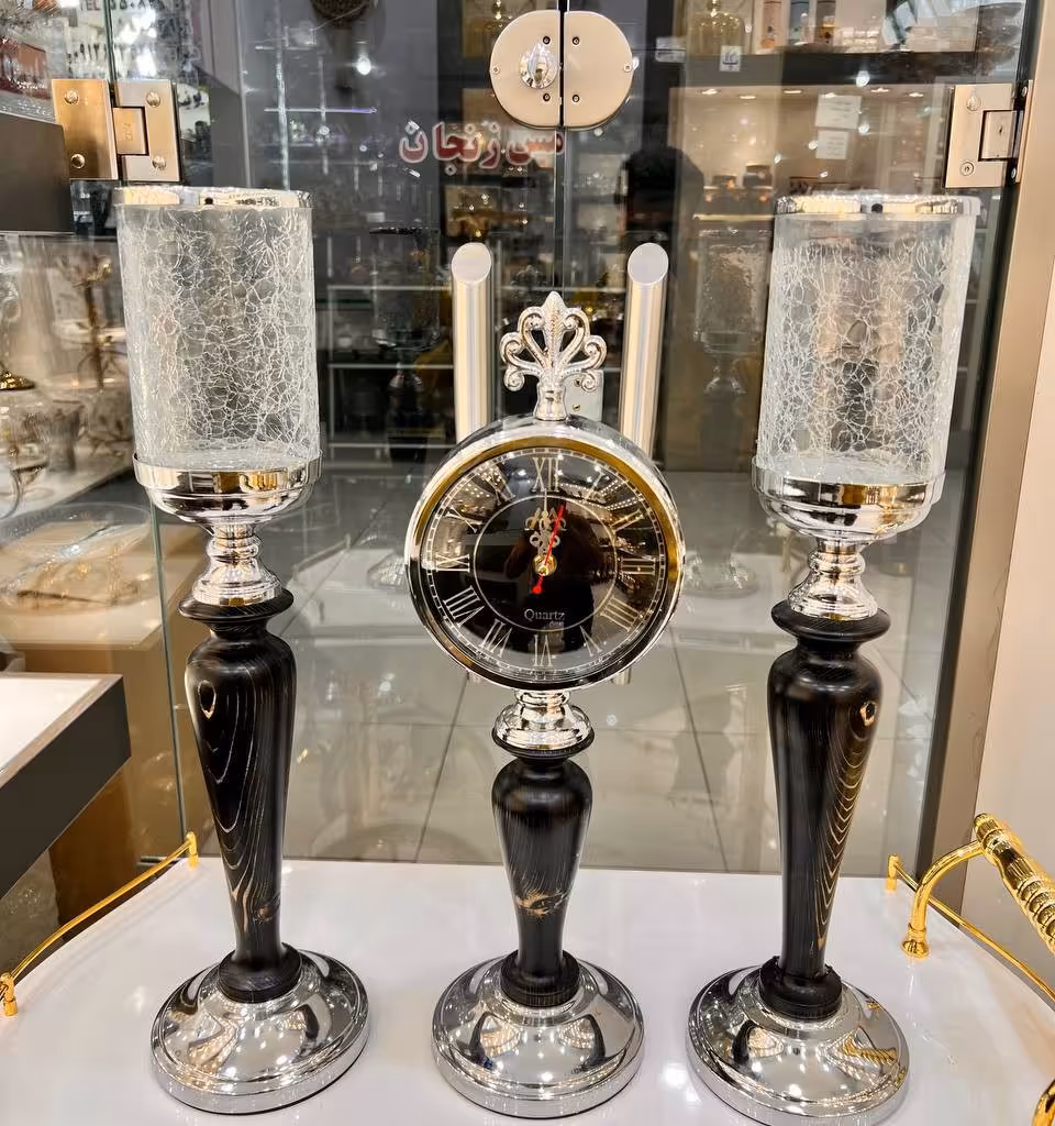ست ساعت و شمعدان رومیزی