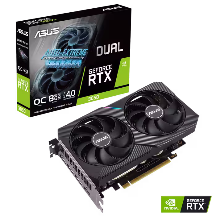 کارت گرافیک  ایسوس مدل DUAL-RTX3050-O8G حافظه 8 گیگابایت