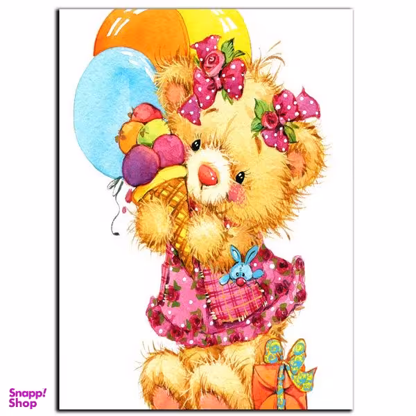 تابلو شاسی بکلیت طرح کودکانه خرس مهربان مدل SH-s322