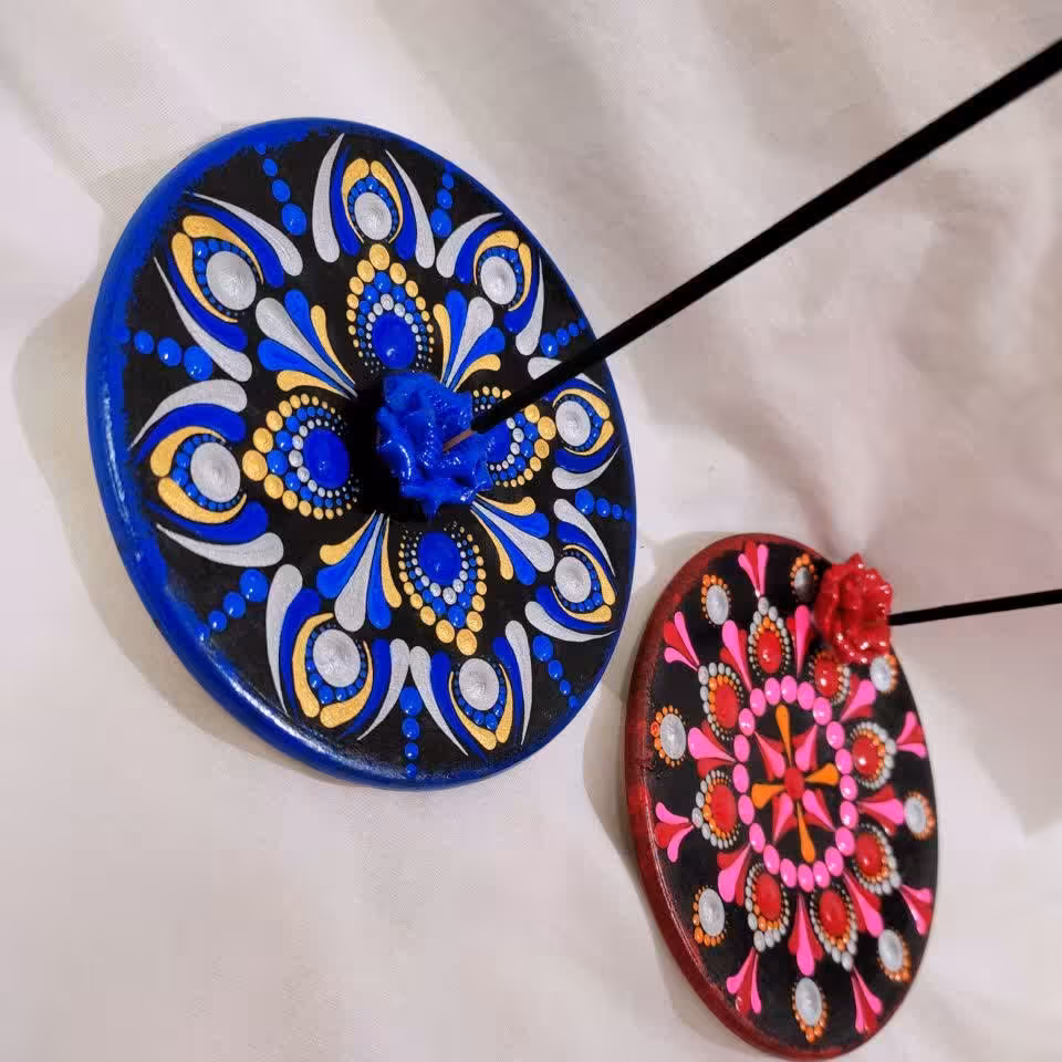 جاعودی سفالی نقاشی شده دایره ای