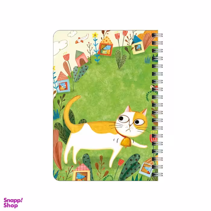 دفترچه یادداشت بامبیلیپ مدل چوبی طرح گربه و خونه موش ها کد 3535831