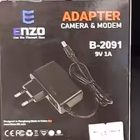آداپتور 9ولت یک آمپر ENZO مدل B 2091  گارانتی معتبر یک ساله  فقط تعویض