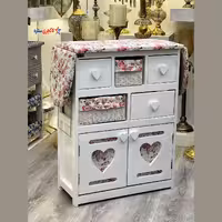 میز اتو و جای چرخ خیاطی تبلتی 5کشو تمام ام دی اف MDF سفید 