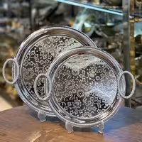 سینی گرد استیل 2تیکه اماراتی