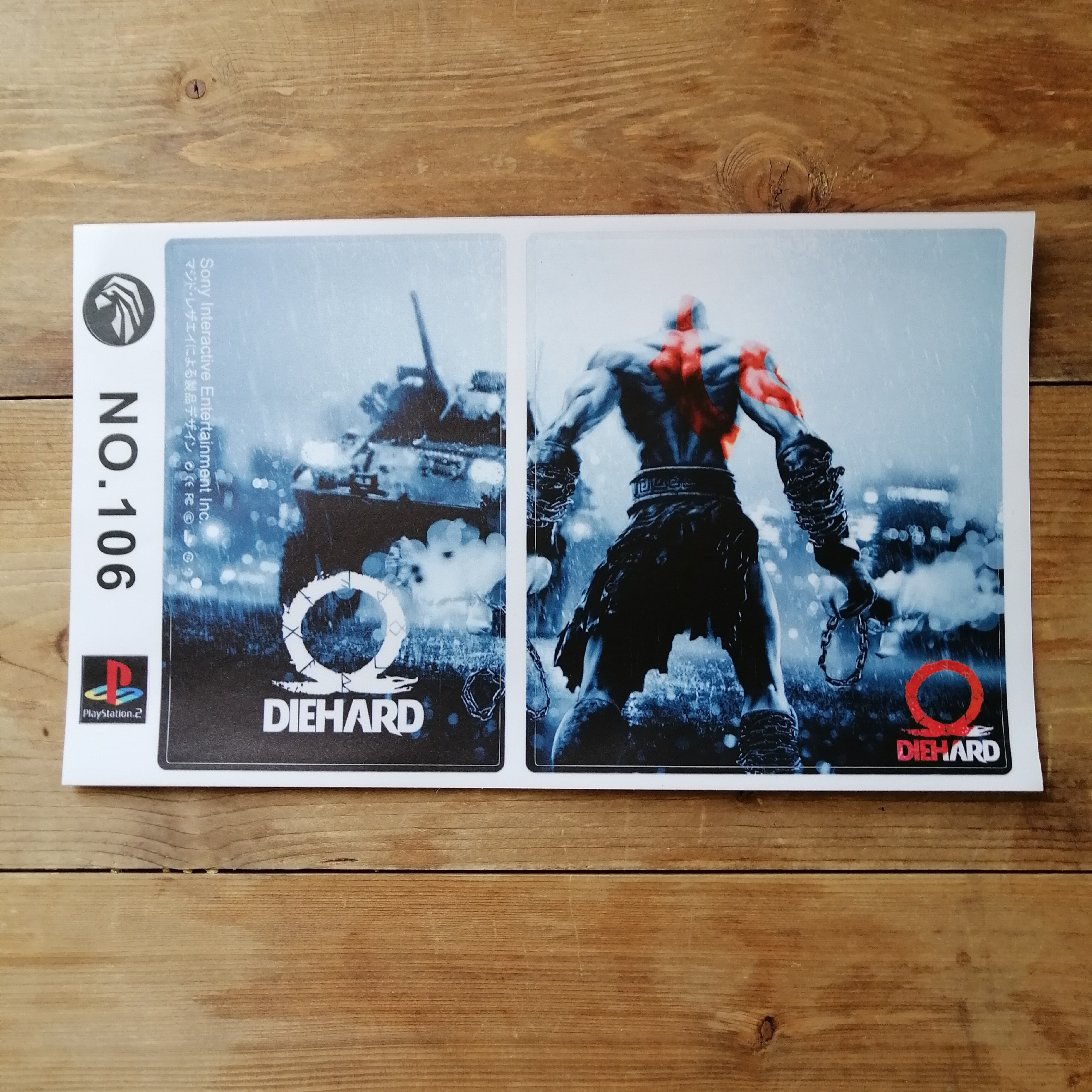 برچسب کنسول بازی پلی استیشن2 ps2 گادآووار تانک god of war
