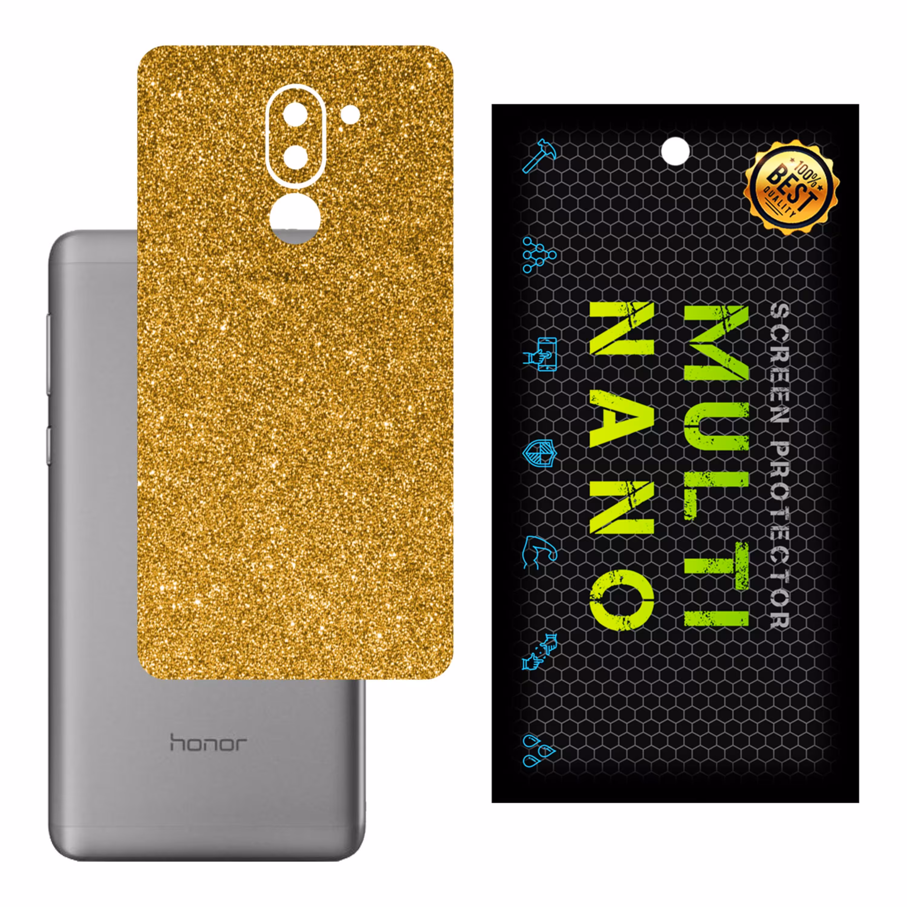 برچسب پوششی MultiNano مدل X-G1F-Gold برای پشت موبایل هوآوی Mate 9 Lite