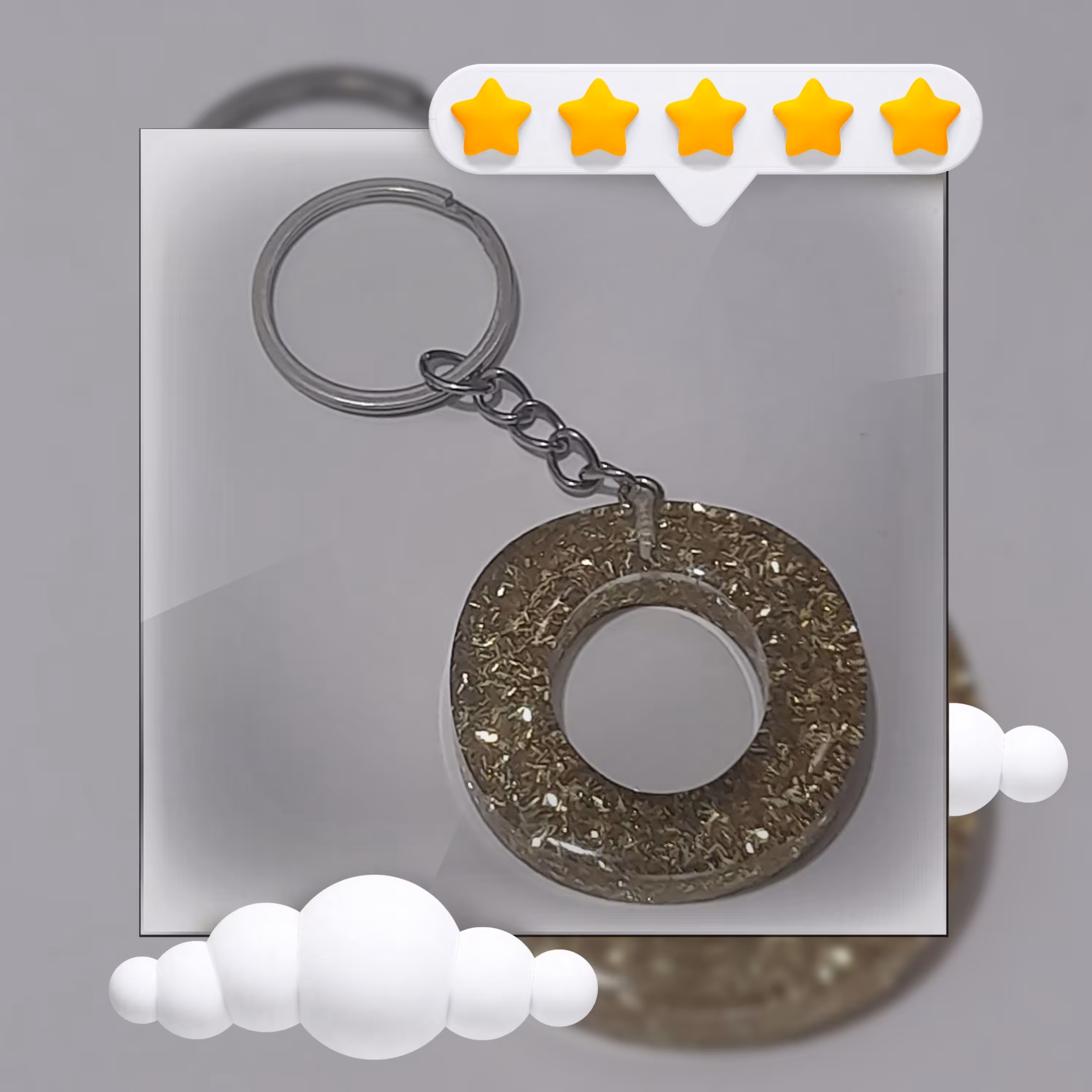 جاسویچی رزینی حروف Oطلایی اکلیلی