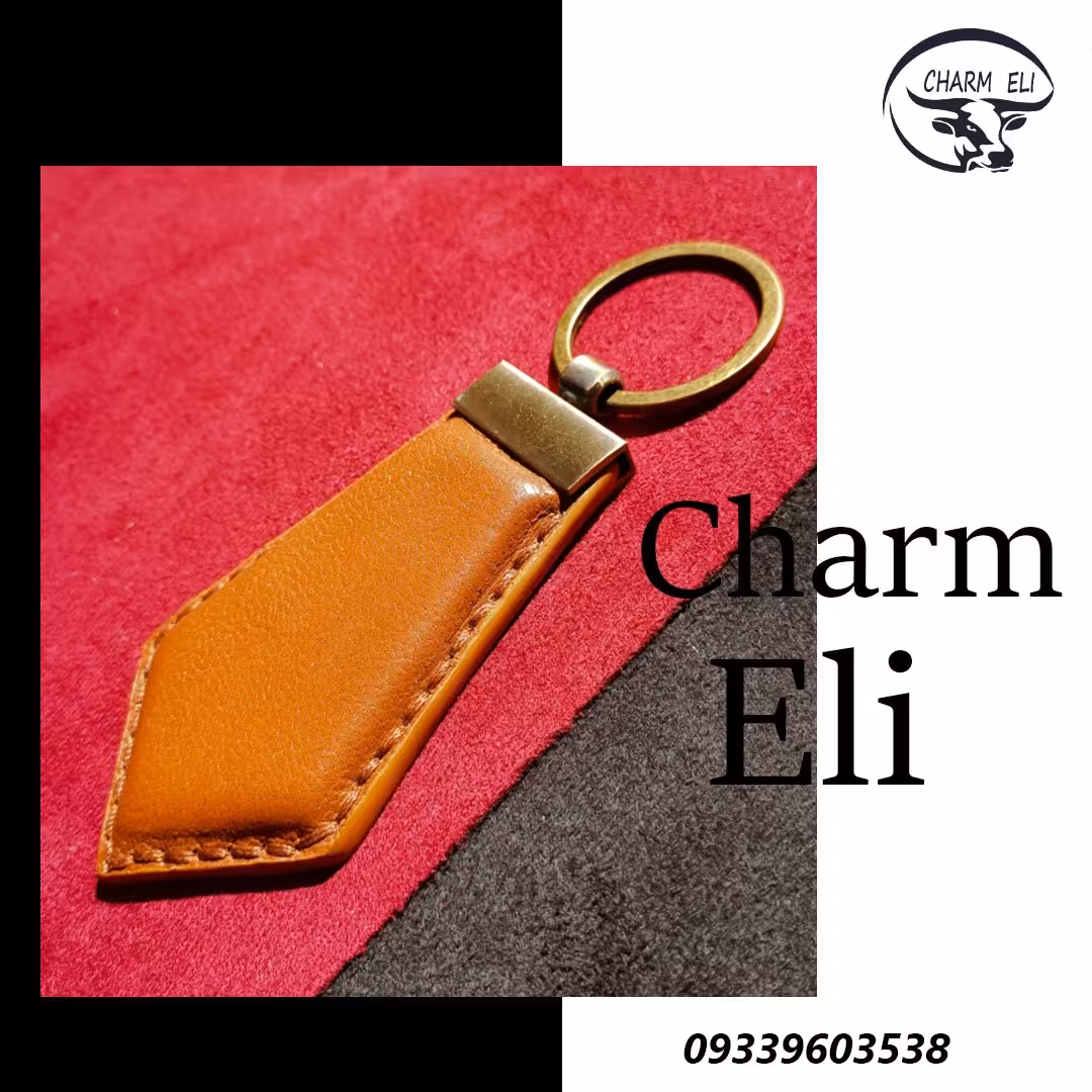 سرکلیدی چرم طبیعی دستدوز 