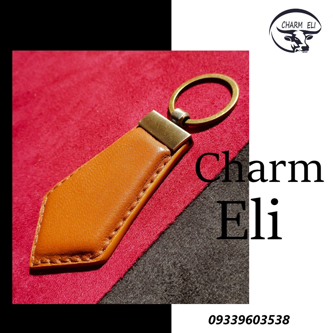 سرکلیدی چرم طبیعی دستدوز
