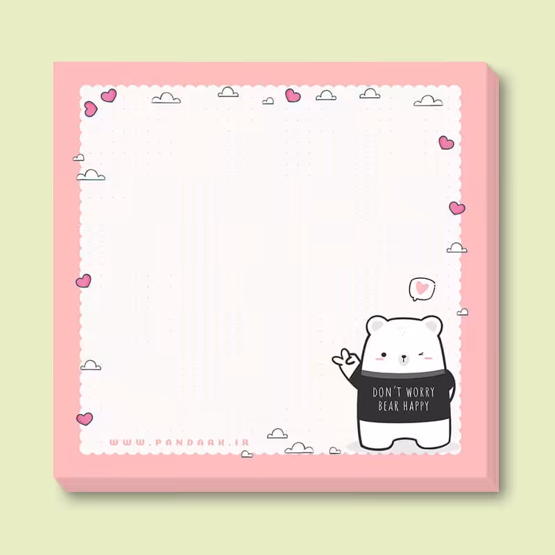نوت پد فانتزی و جذاب طرح خرس 50 برگ تولید داخل
