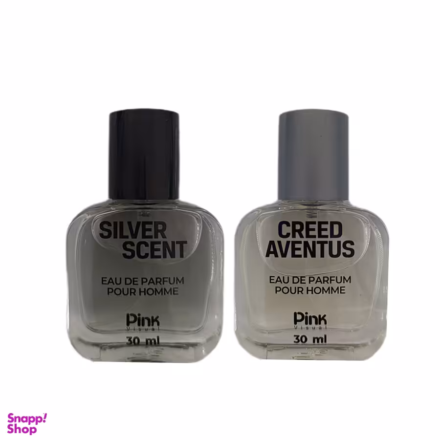 عطر جیبی پینک ویژوآل مدل Creed Aventus به همراه عطر جیبی پینک ویژوآل مدل silver Scent