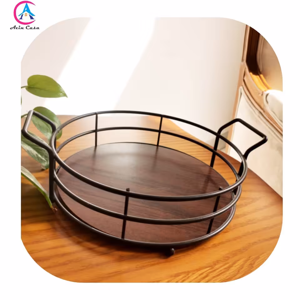 سبد و سینی پذیرایی کوچک مشکی