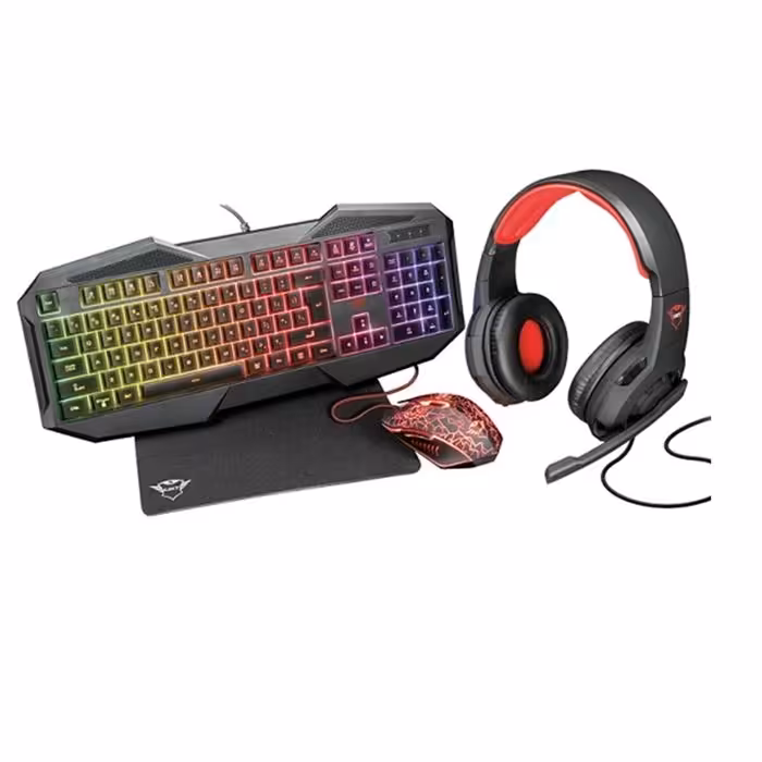 باندل گیمینگ هدست و کیبورد و ماوس و ماوس پد تراست مدل GXT-788