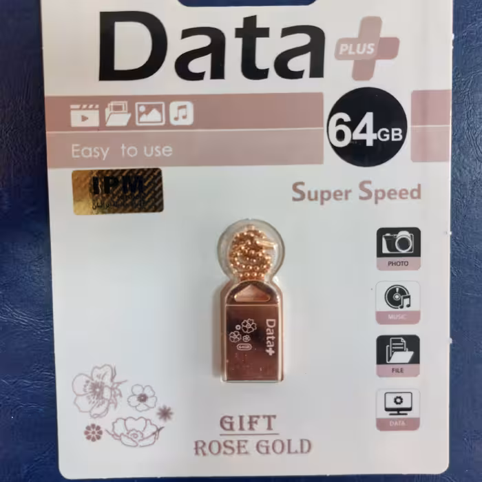 فلش64گیگ64Gگارانتی لایف تایم مدل ROSE GOLD برند Dataplus