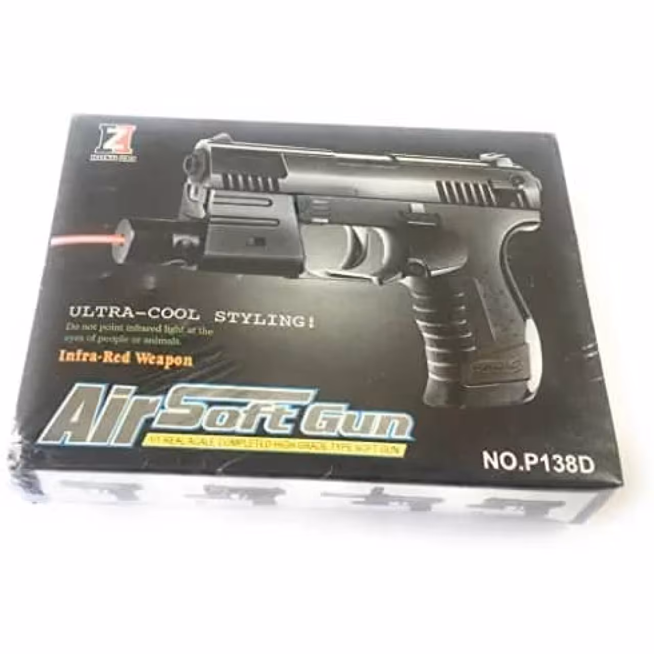 تفنگ اسباب بازی ساچمه ای مدل P138D به همراه لیزر