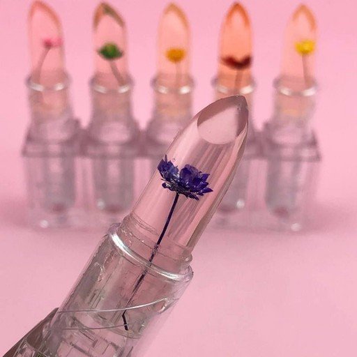 رژلب حرارتی گلدار  رژجامد 