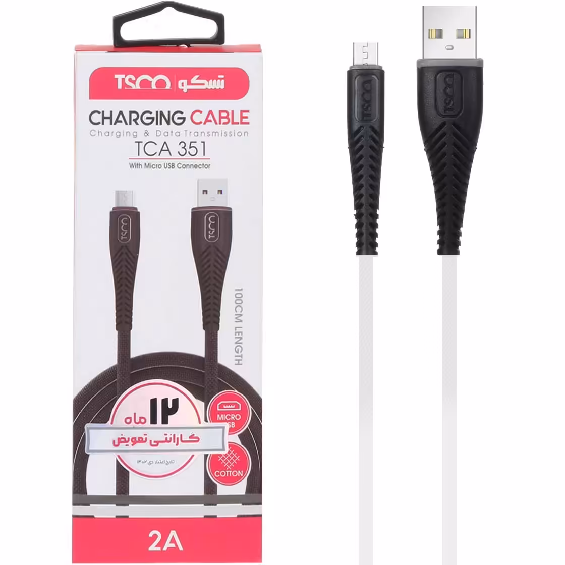  کابل شارژ اندروید تسکو مدل TCA 351 